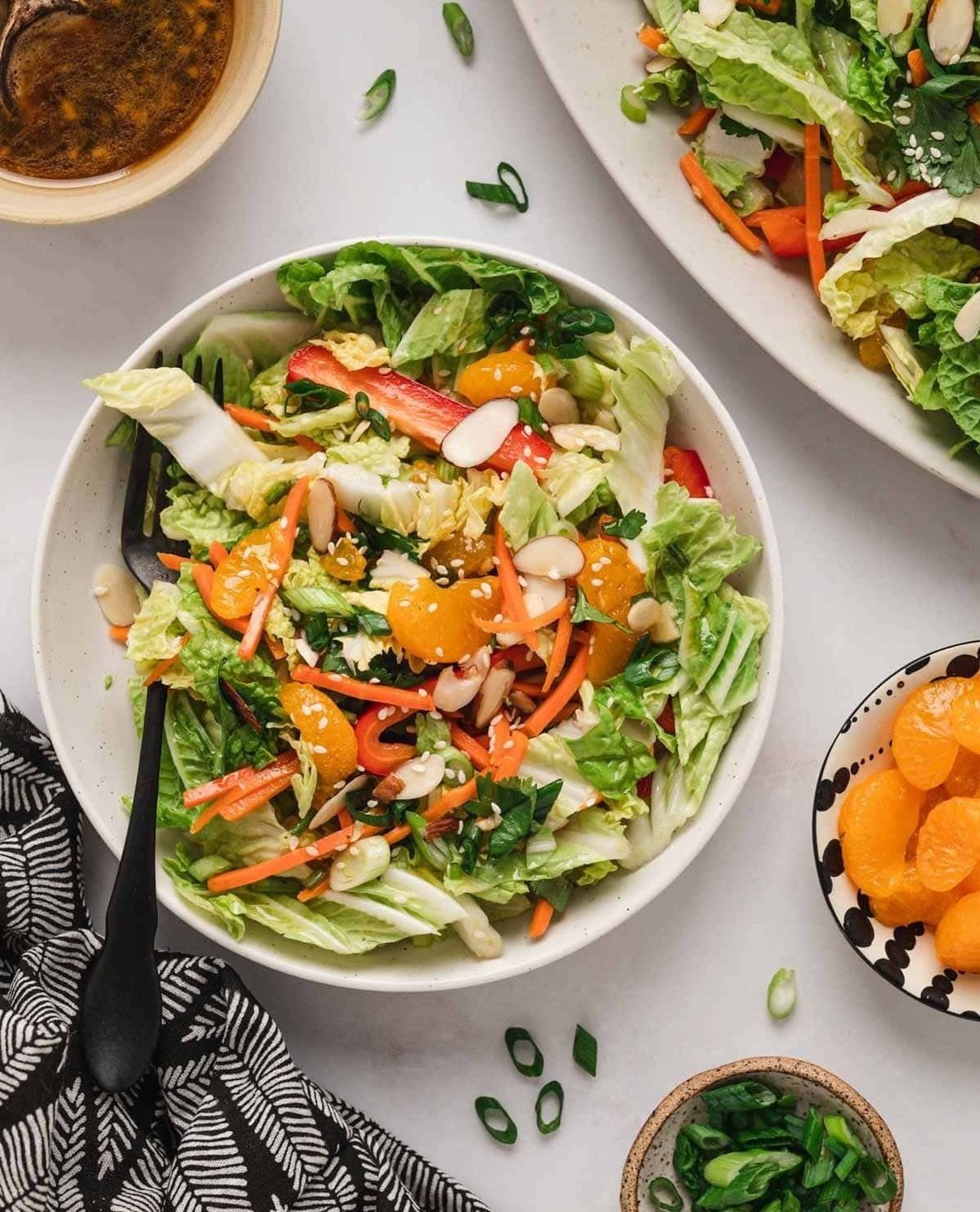 Asian Inspired Napa Cabbage Salad with Citrus Sesame Dressing