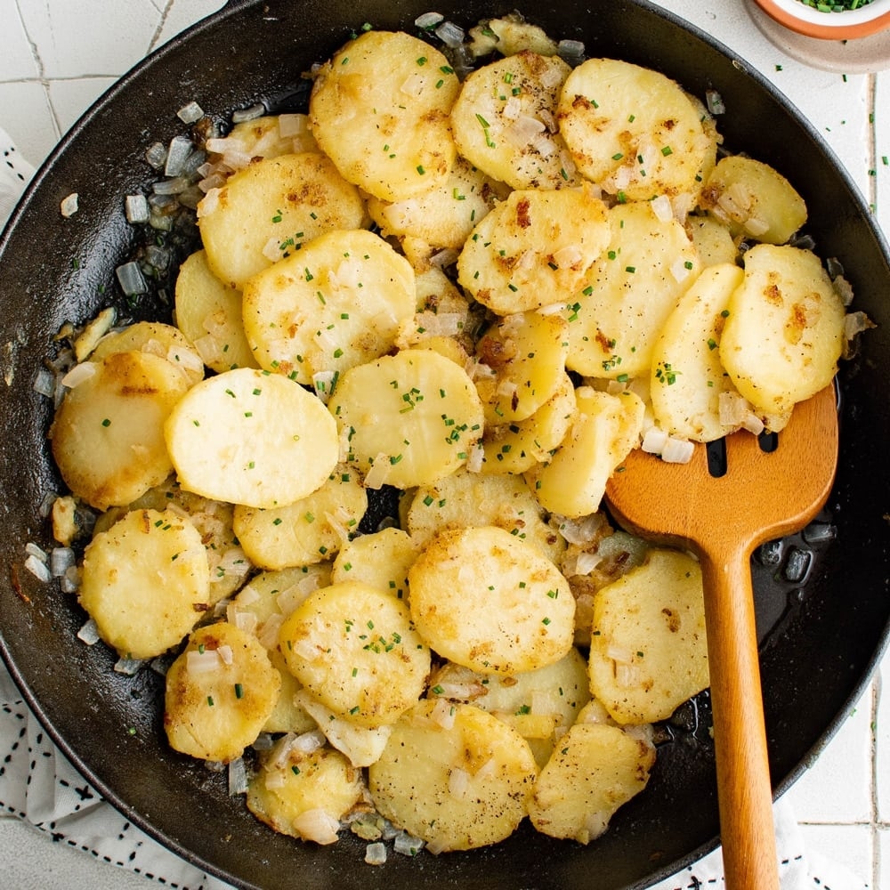 Classic German Fried Potatoes with Crispy Edges