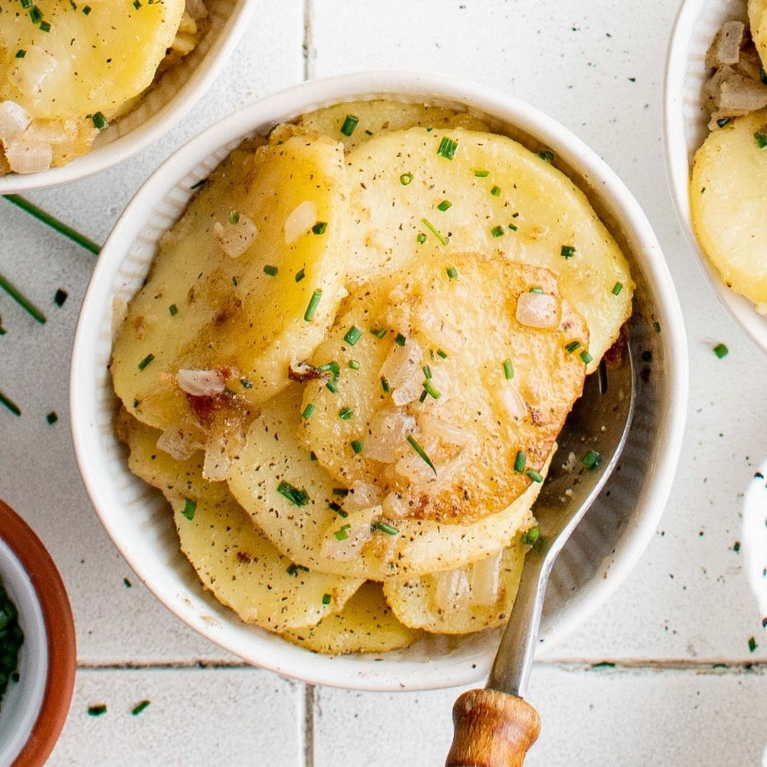Classic German Fried Potatoes with Crispy Edges