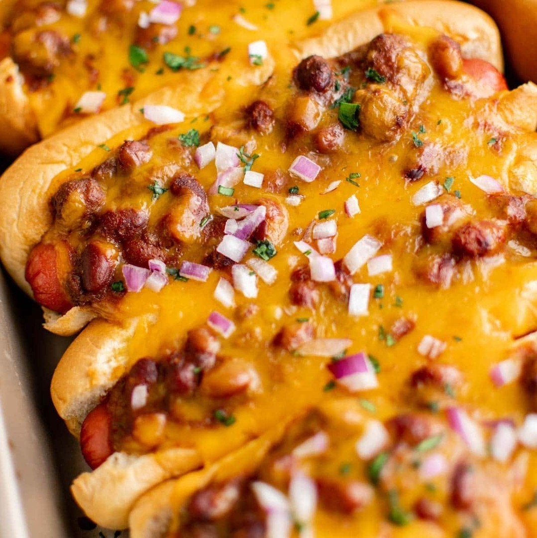 Easy Baked Chili Cheese Dogs for Parties