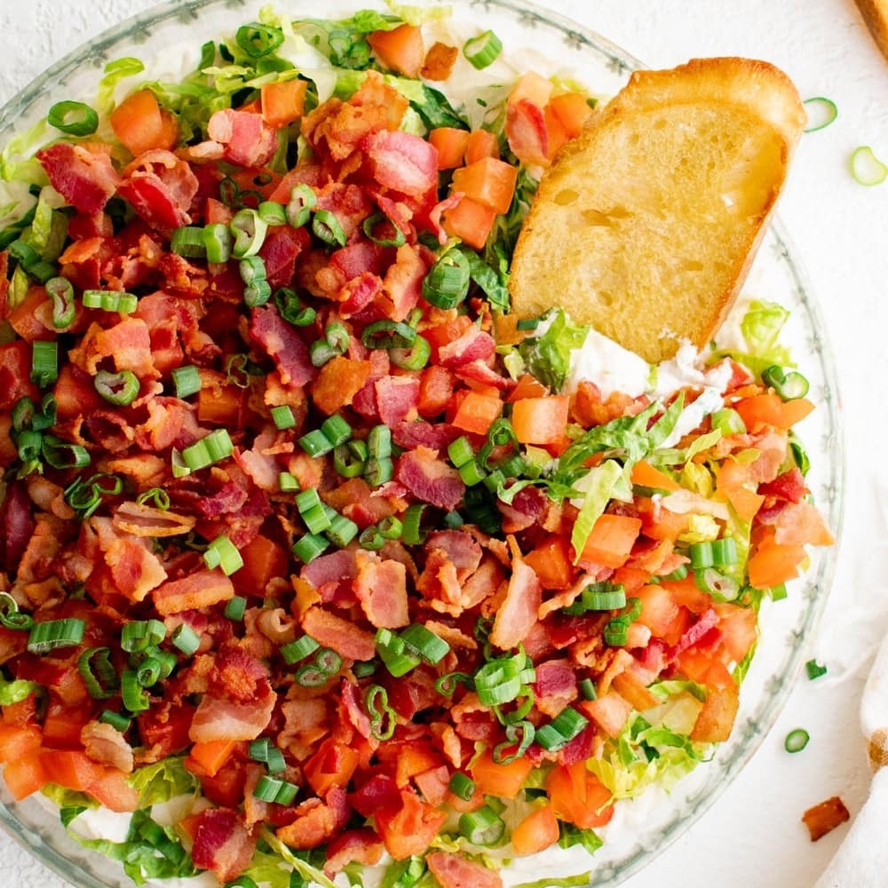 Creamy Blt Dip with Crostini