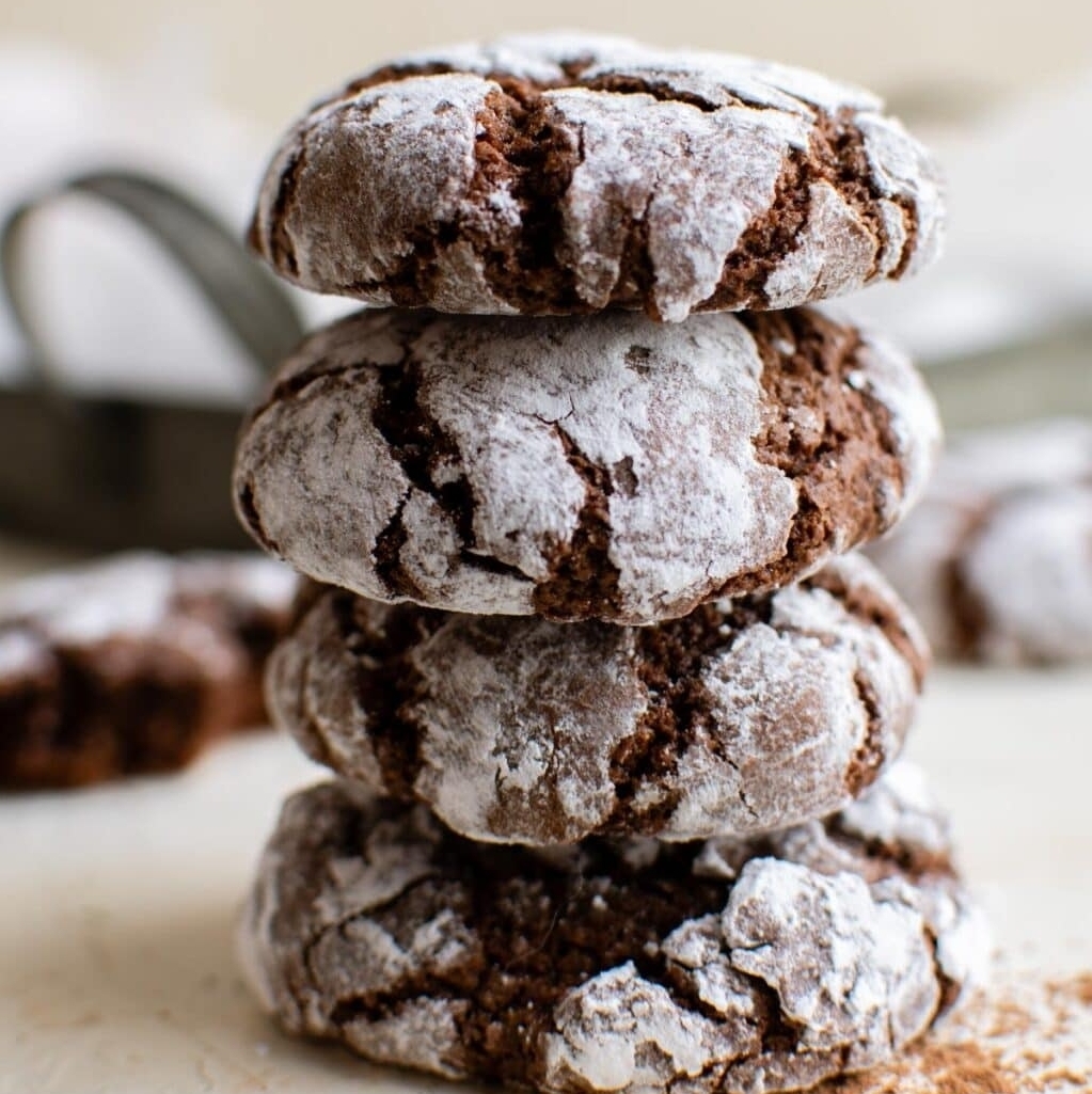 Irresistibly Fudgy Chocolate Crinkle Cookies