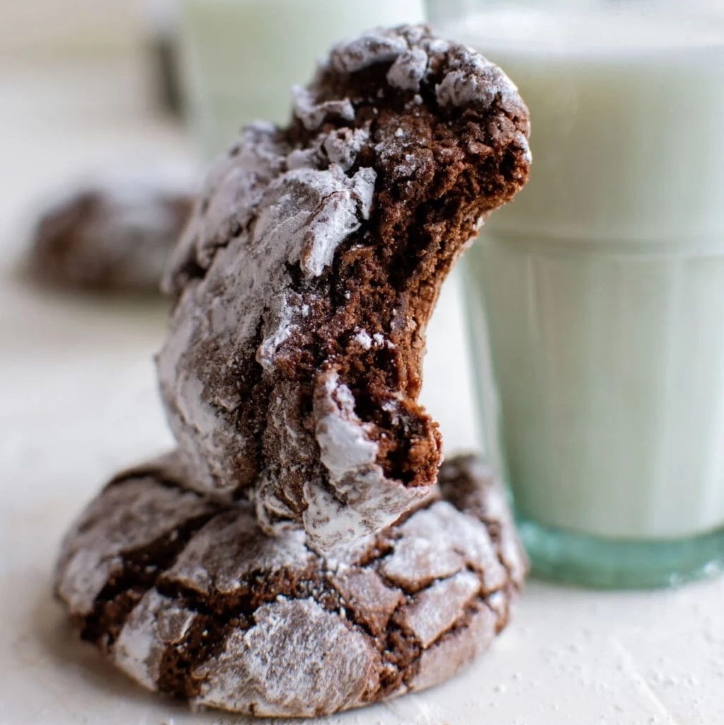Irresistibly Fudgy Chocolate Crinkle Cookies