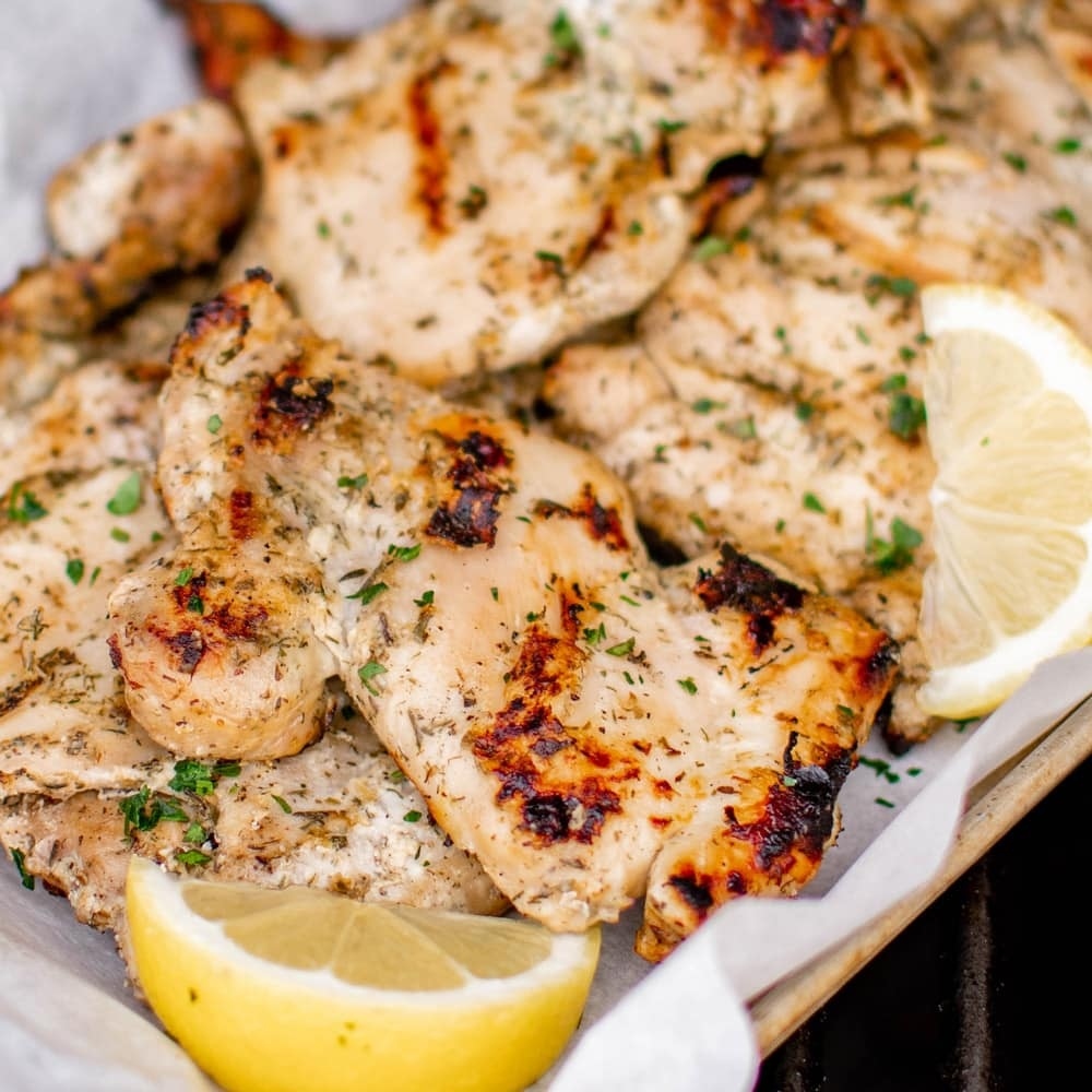 Greek Yogurt Marinated Chicken Thighs
