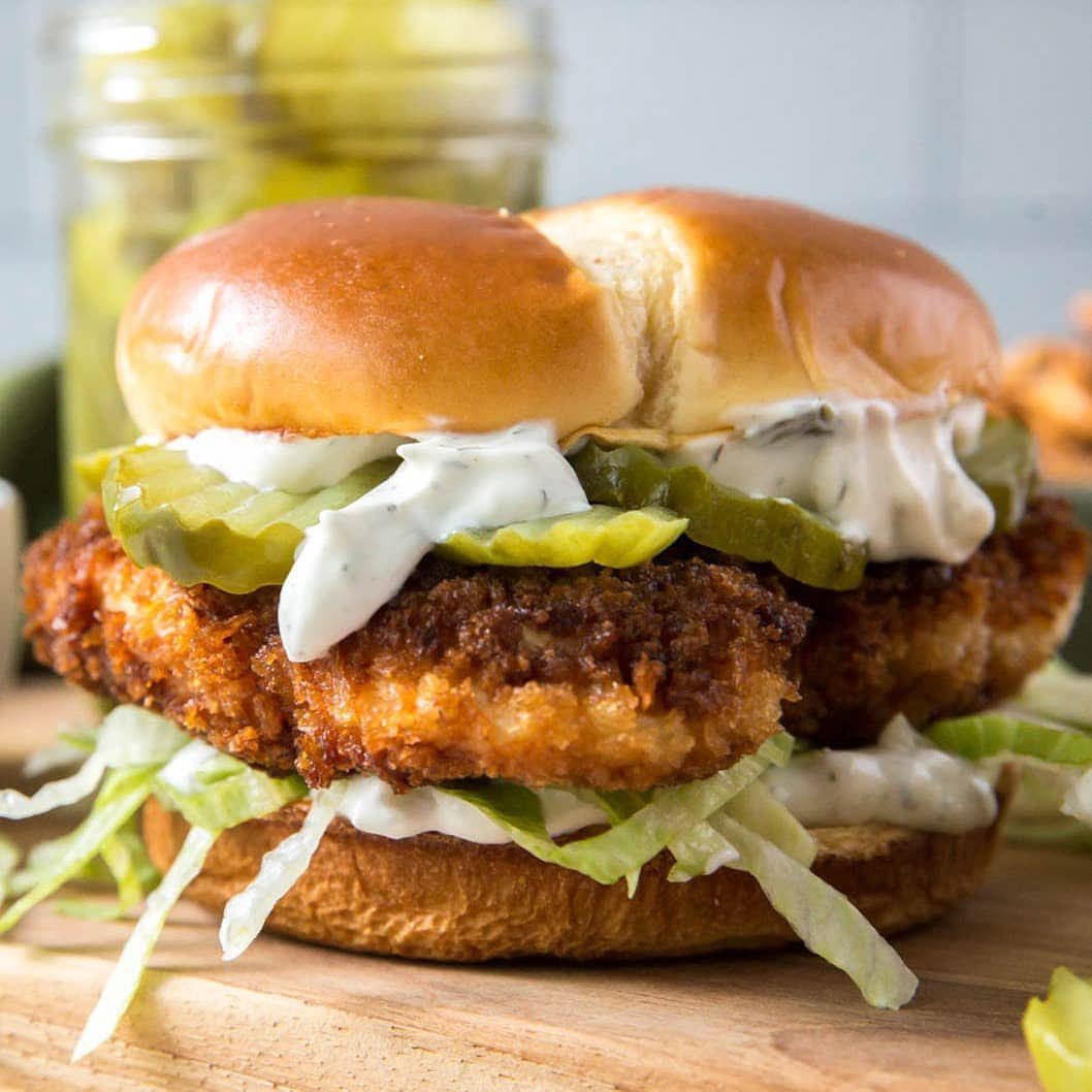 Crispy Dill Chicken Sandwich with Pickle Ranch