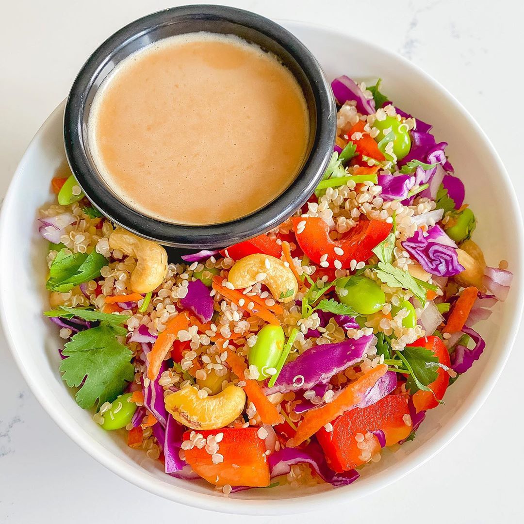 Thai Quinoa Salad with Peanut Dressing
