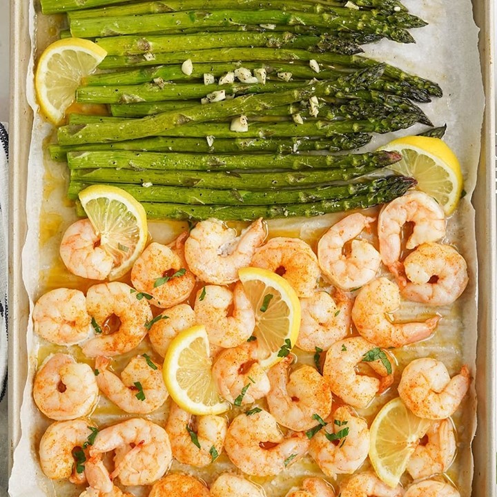Quick Sheet Pan Shrimp and Asparagus Dinner