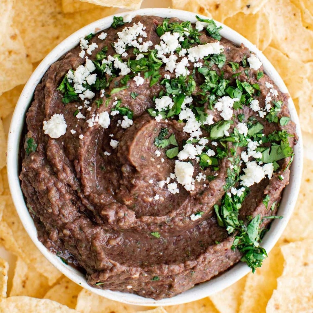 Creamy Black Bean Dip with Lime and Cilantro