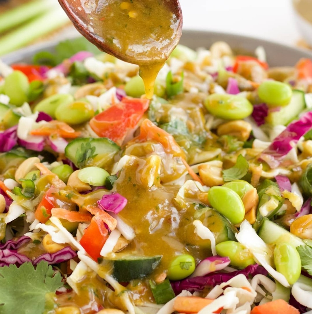 Chopped Thai Salad with Peanut Dressing