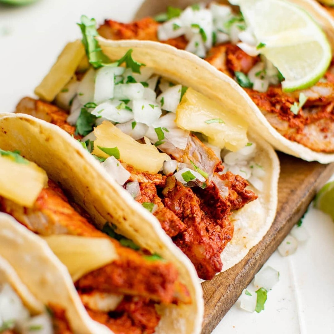 Authentic Tacos Al Pastor with Grilled Pineapple