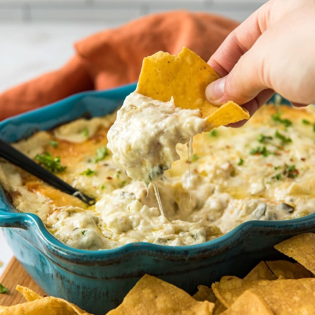 Spicy Creamy Baked Jalapeno Artichoke Dip