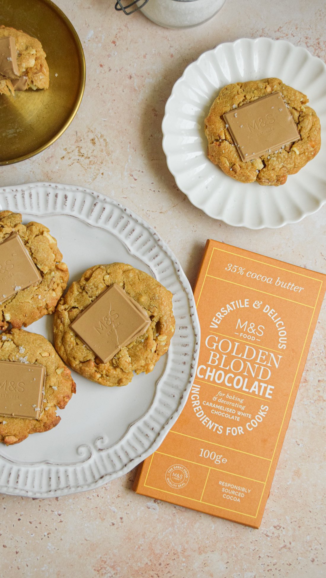 Caramelized White Chocolate Salted Cashew Brown Butter Cookies