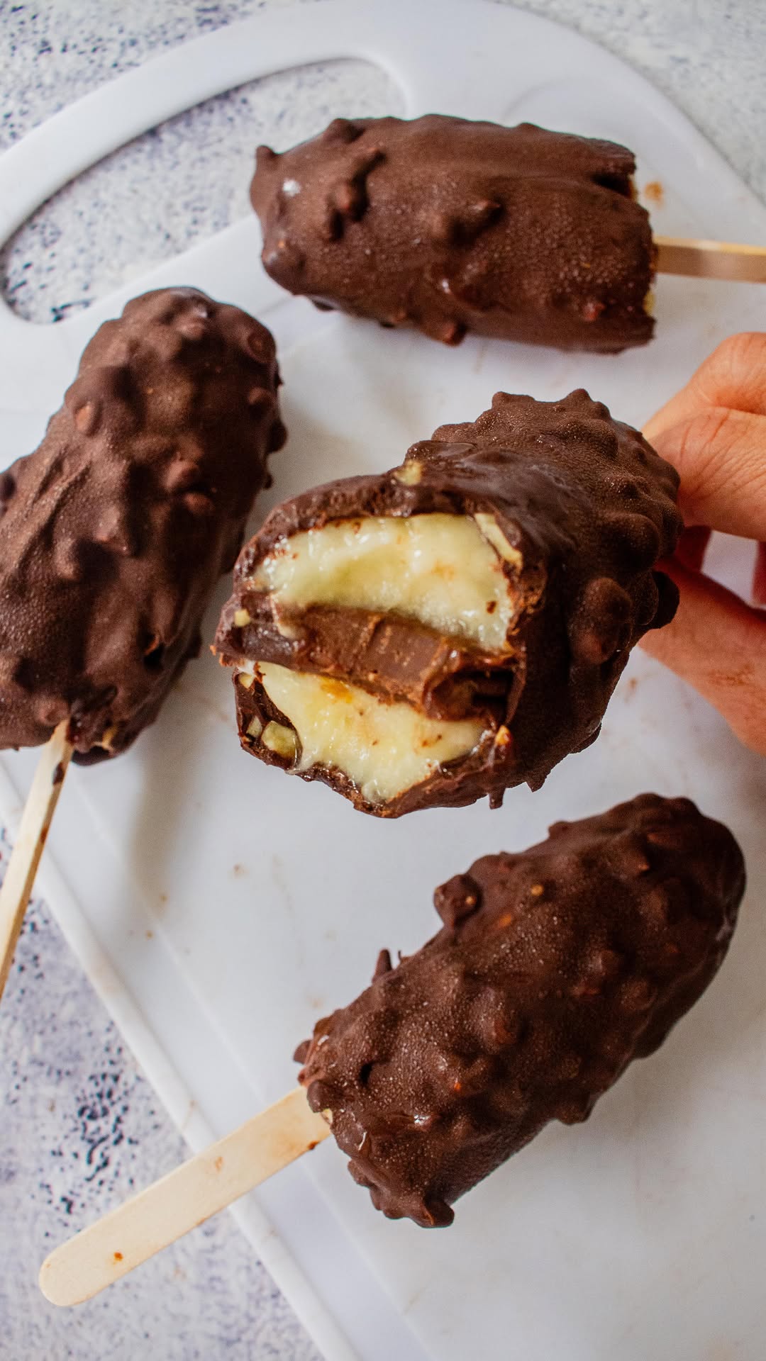 Homemade Feast-Style Banana Ice Cream Lollies