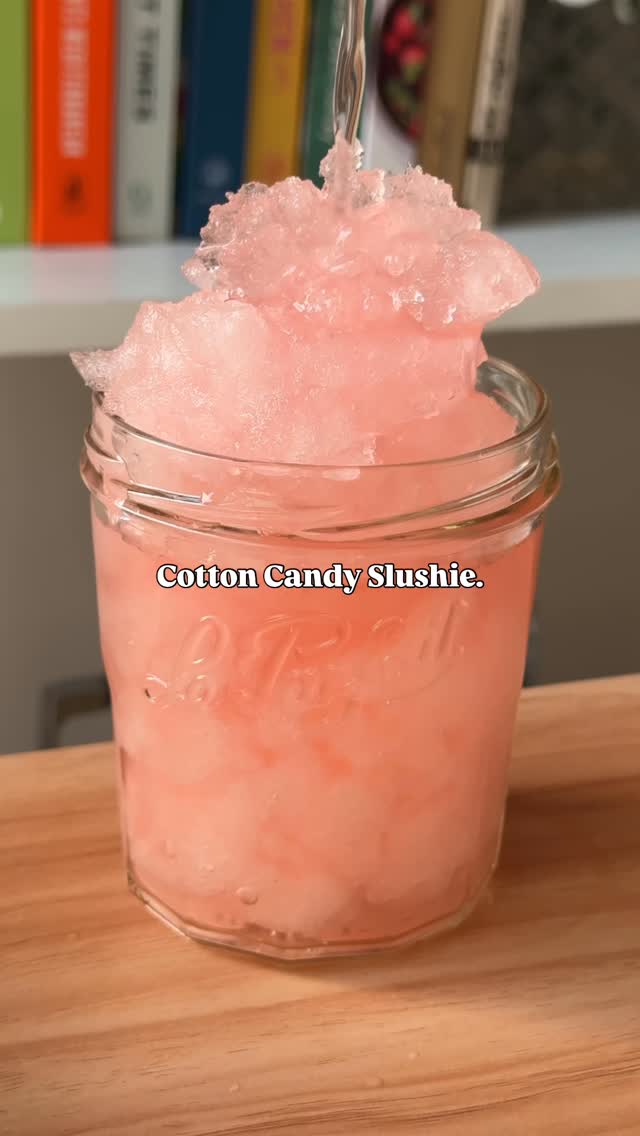Homemade Cotton Candy Slushie Drink