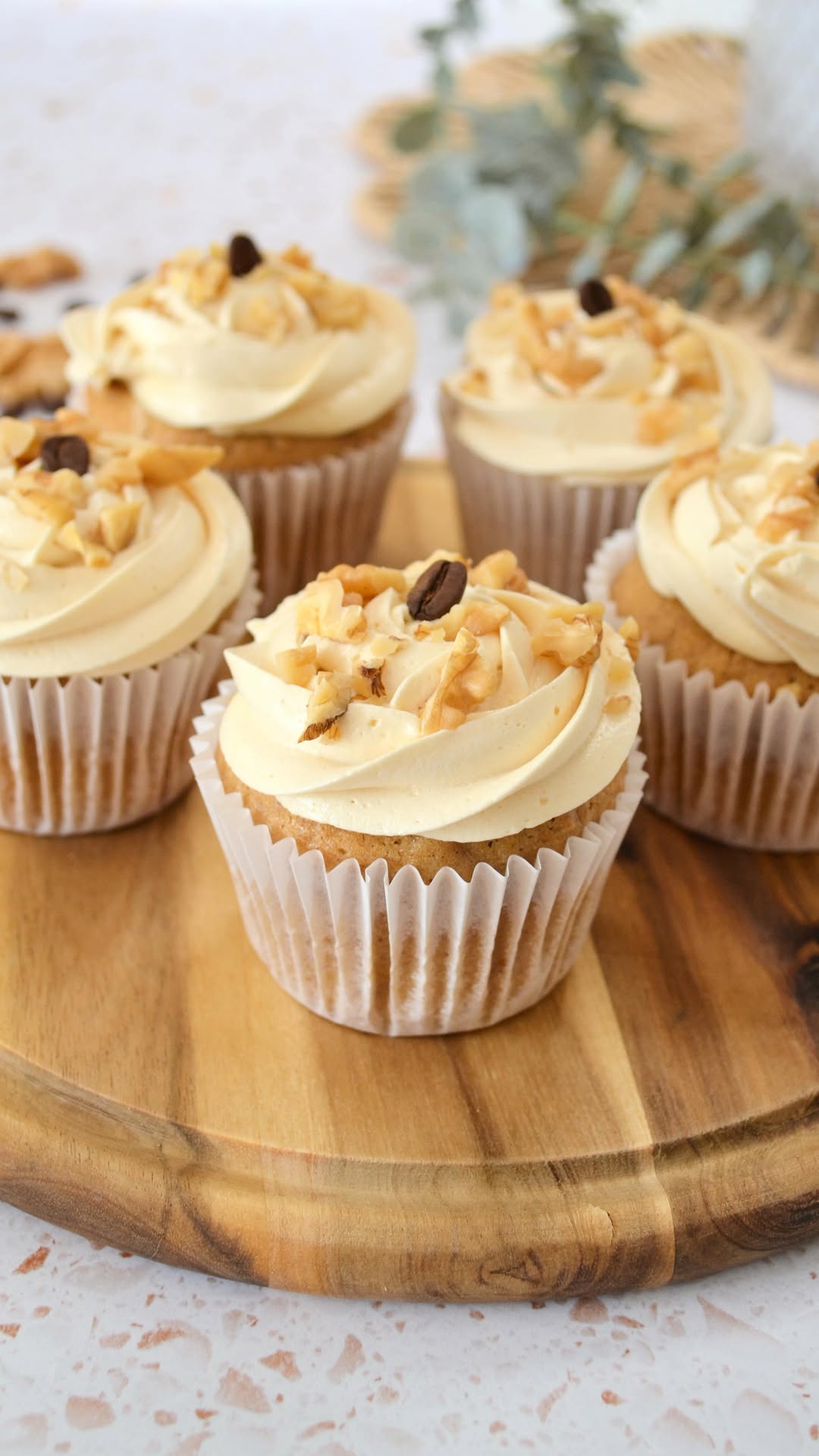 Coffee and Walnut Cupcakes