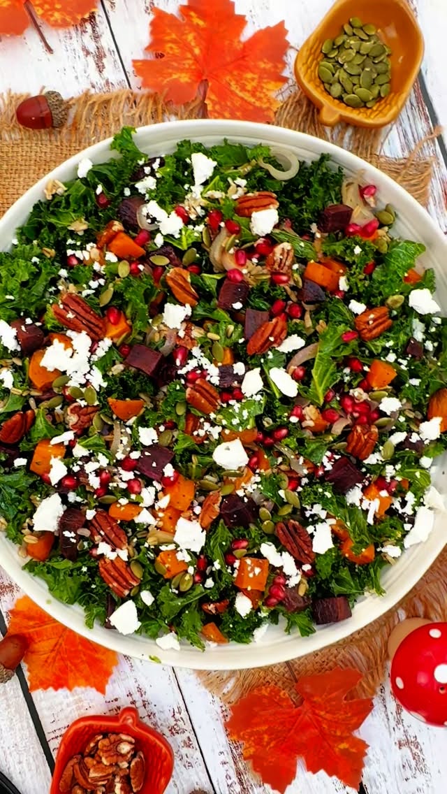 Harvest Farro Salad with Tahini Maple Vinaigrette
