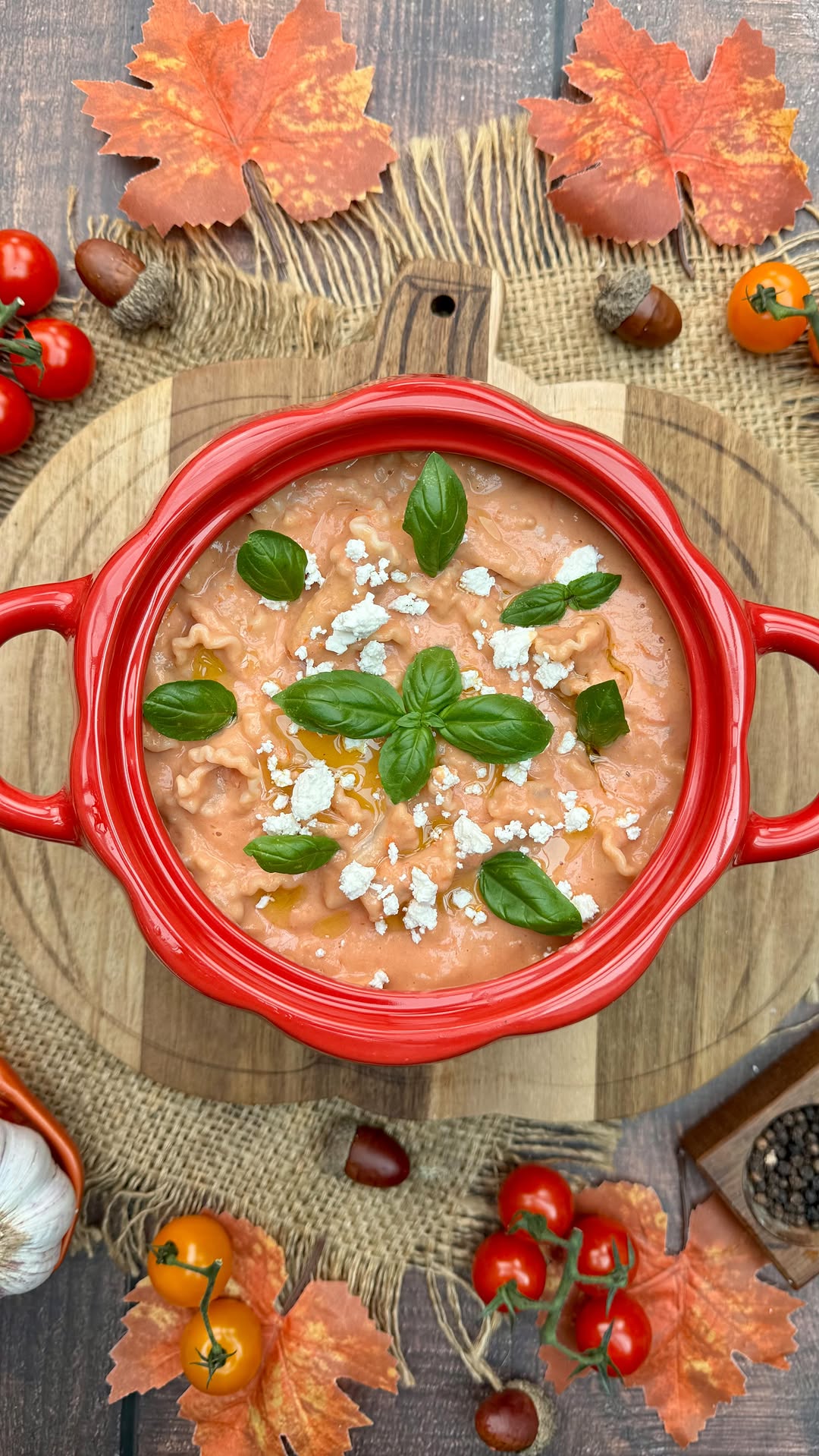 Creamy Cherry Tomato and Tofu Pasta