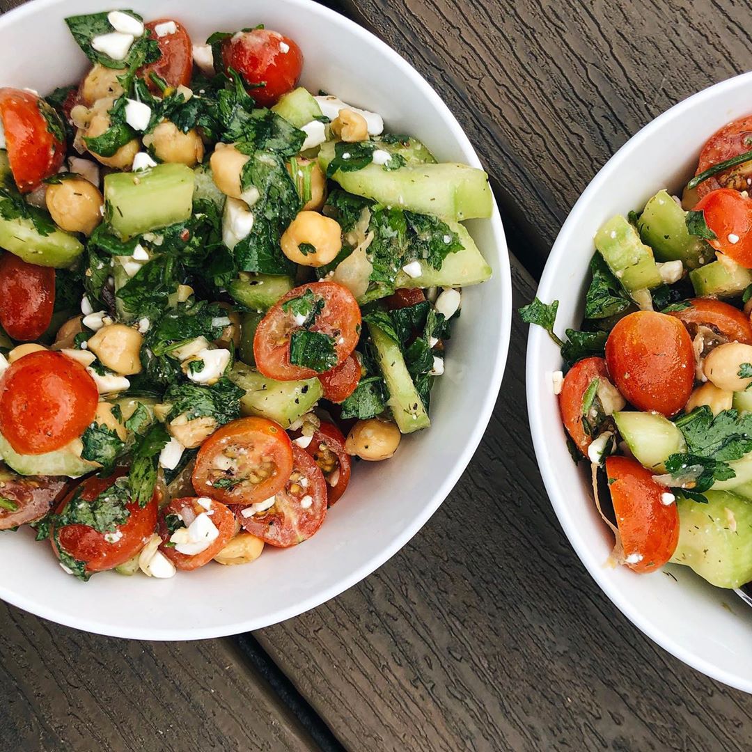 Chickpea Tabbouleh Salad with Fresh Herbs
