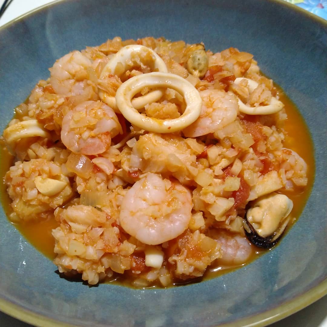 Cauliflower Rice Paella Dinner