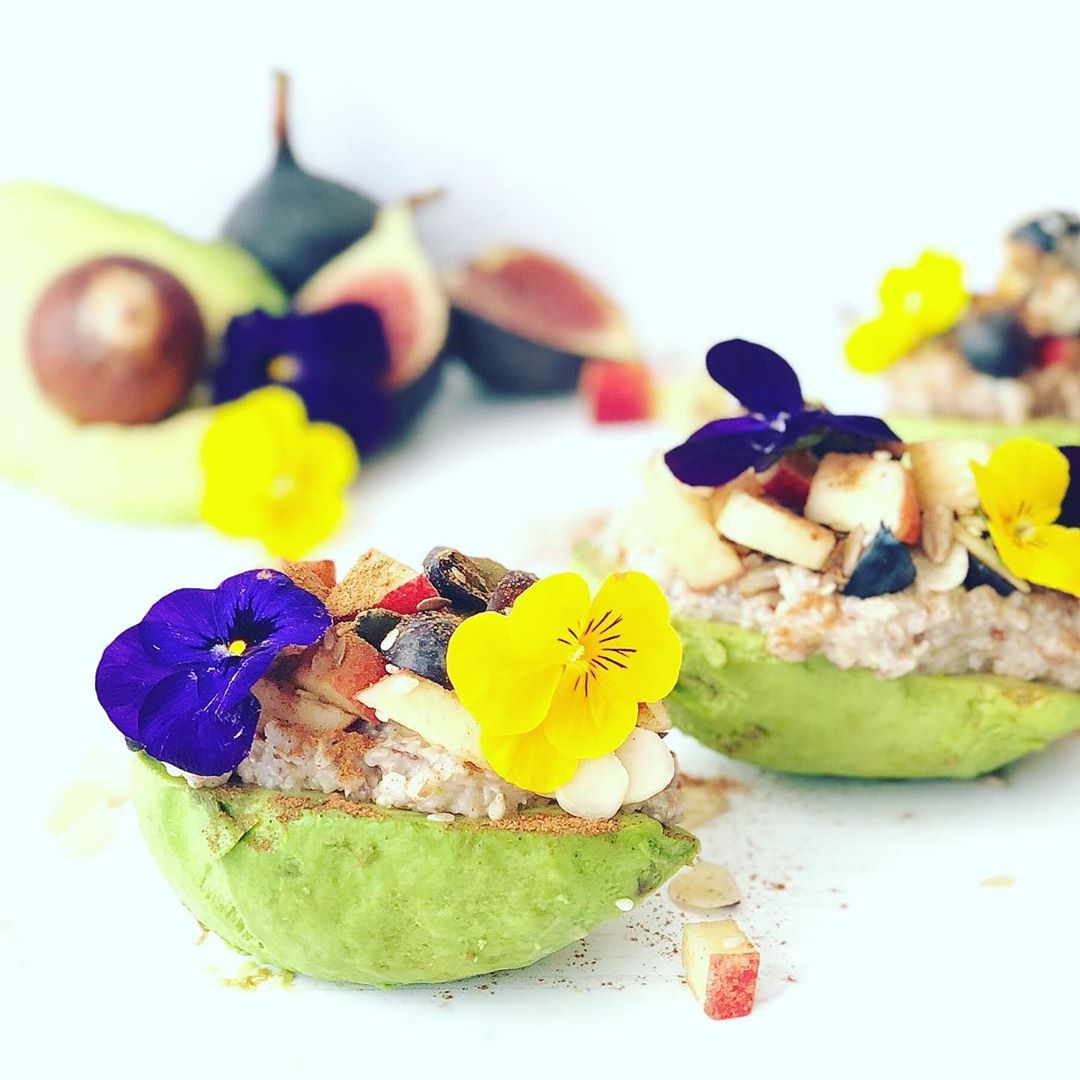 Healthy Avocado Porridge Boats Breakfast