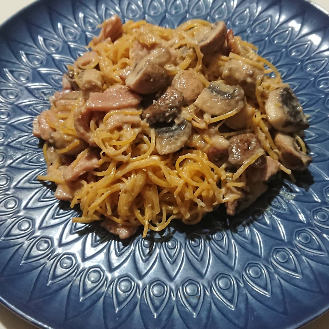 Easy Low Carb Swoodle Carbonara Dinner