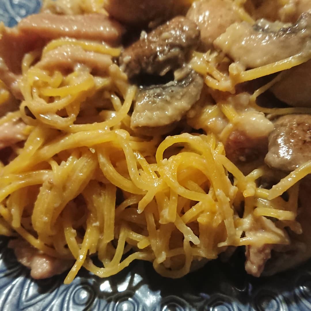 Easy Low Carb Swoodle Carbonara Dinner