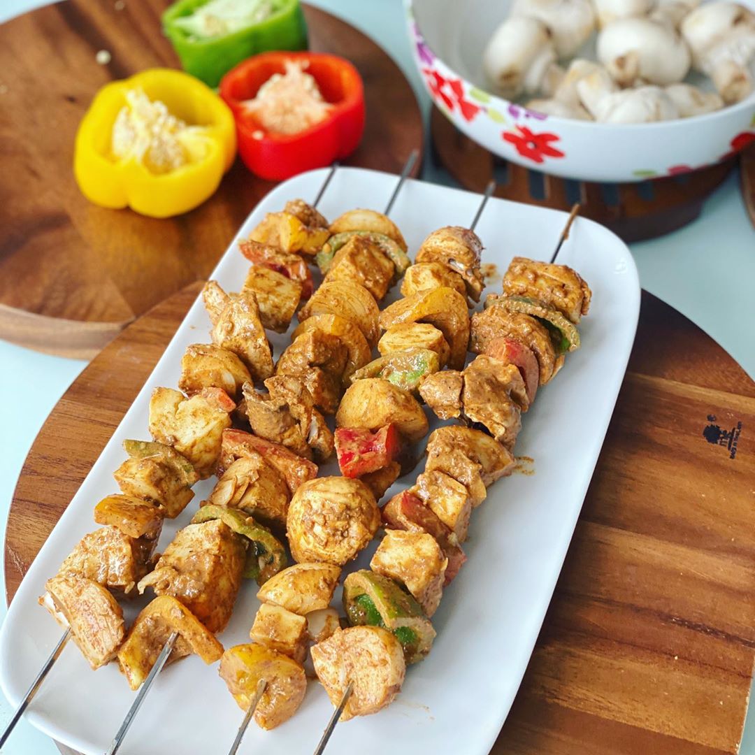 Tandoori Halloumi Skewers