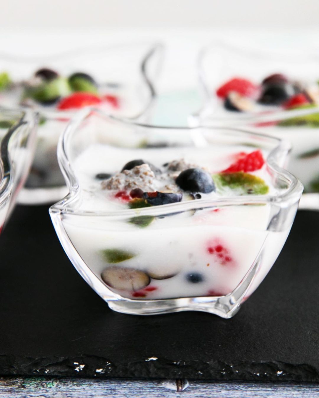 Vegan Chia Berry Coconut Jelly