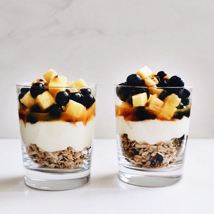 Tropical Fruit and Granola Breakfast Salad
