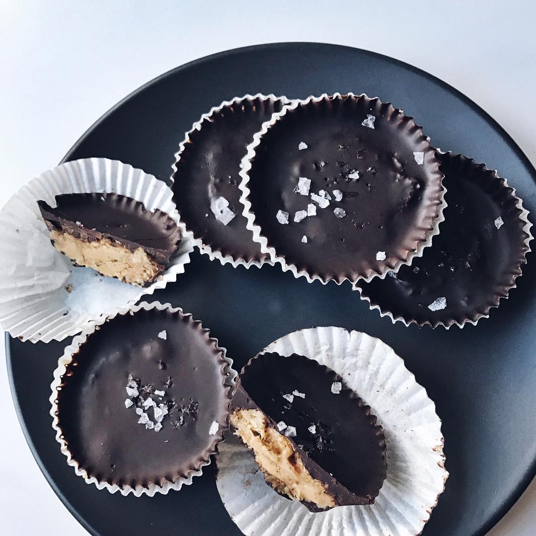Salted Dark Chocolate Peanut Butter Cups