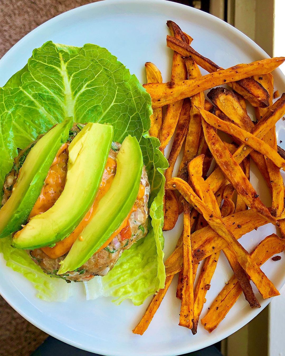 Baked Turkey Burgers with Sweet Potato Fries