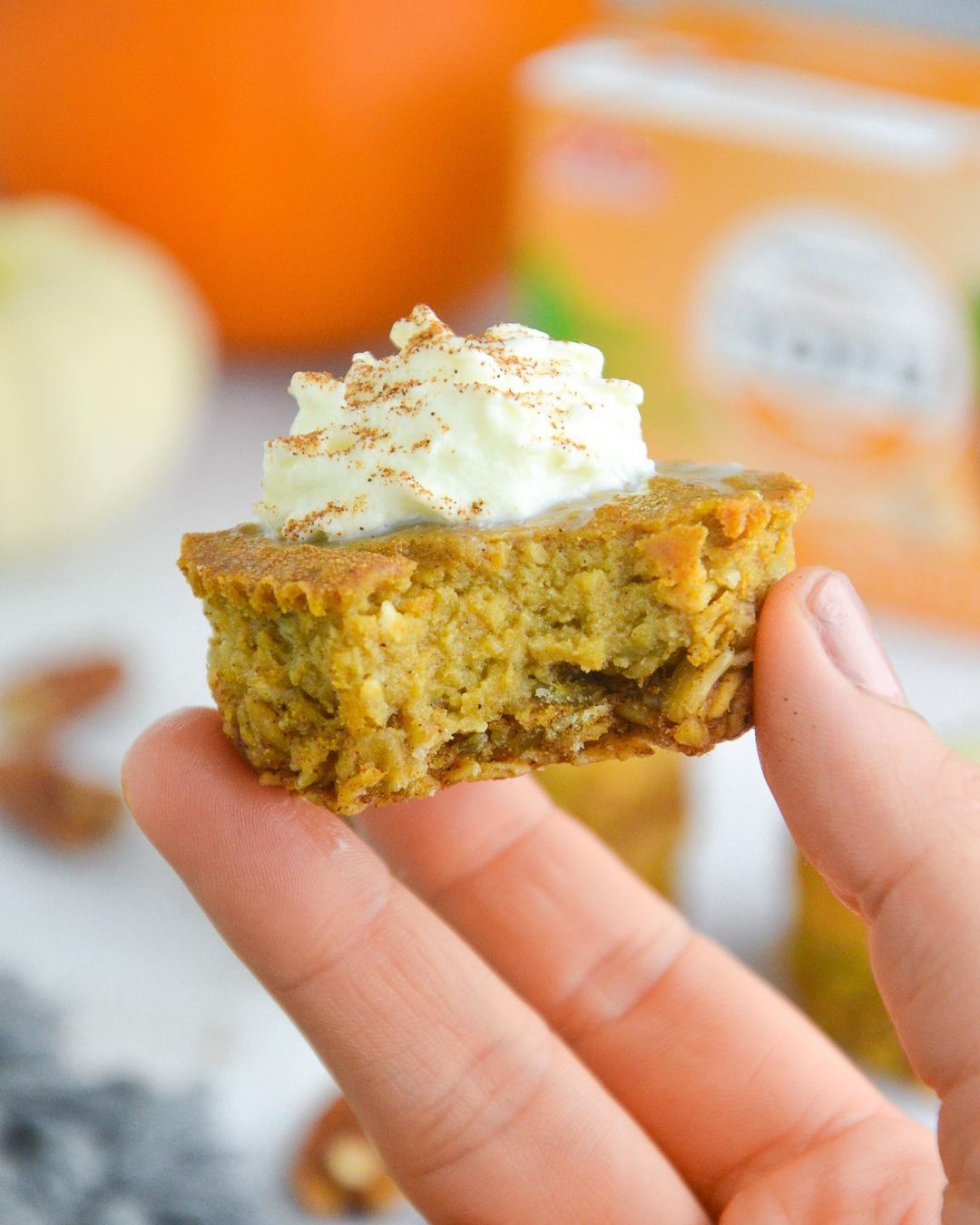 Pumpkin Cheesecake Bites with Mori-Nu Silken Tofu