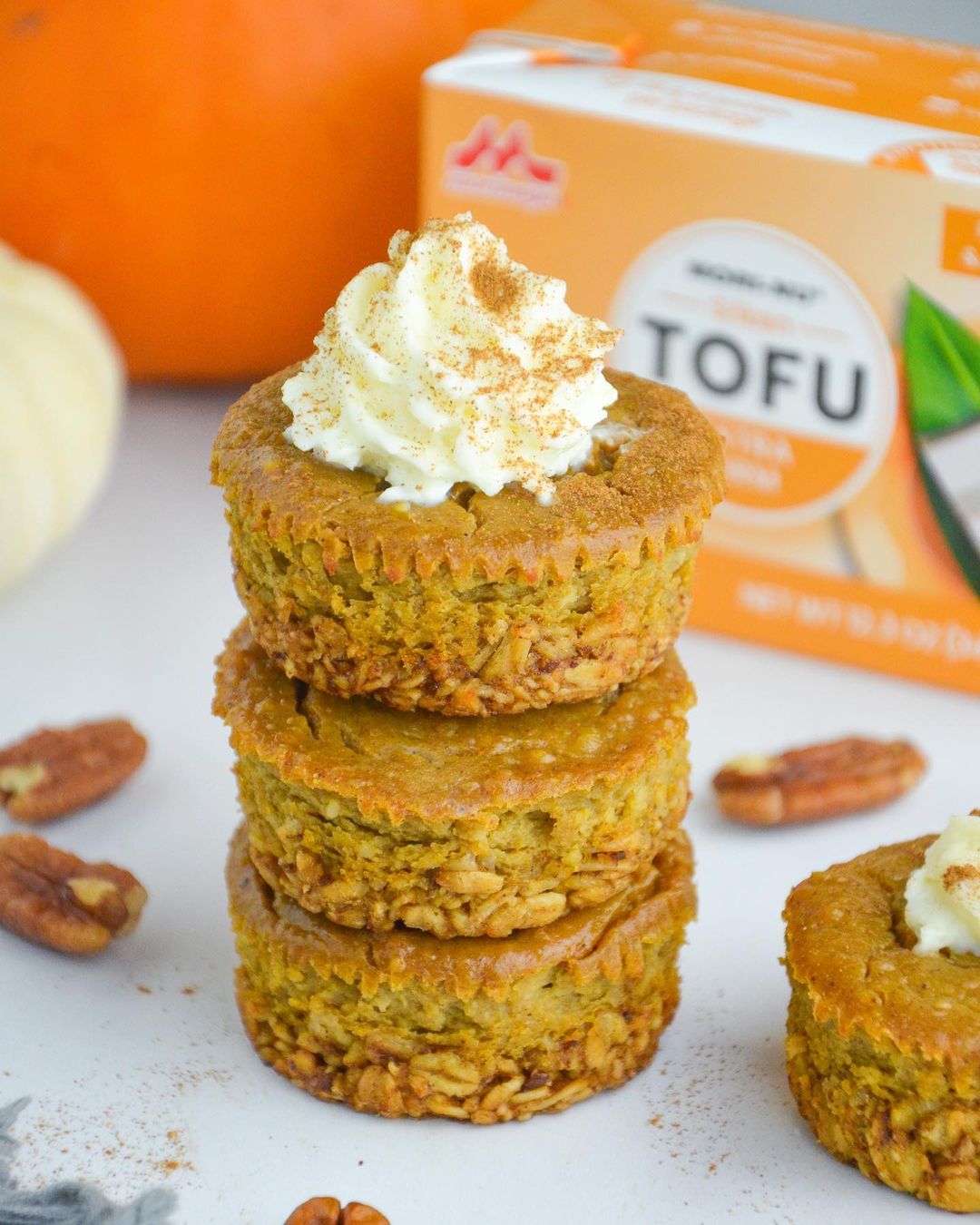Pumpkin Cheesecake Bites with Mori-Nu Silken Tofu