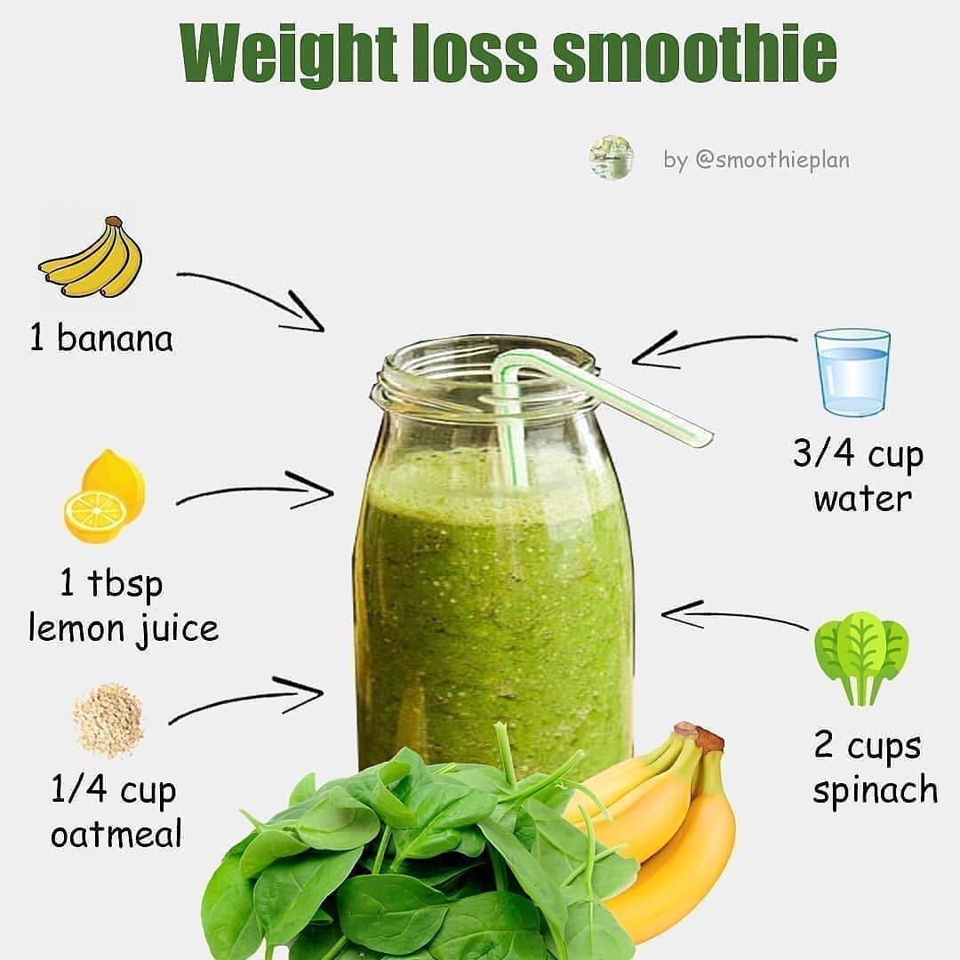 Banana Spinach Lemon Weight Loss Smoothie