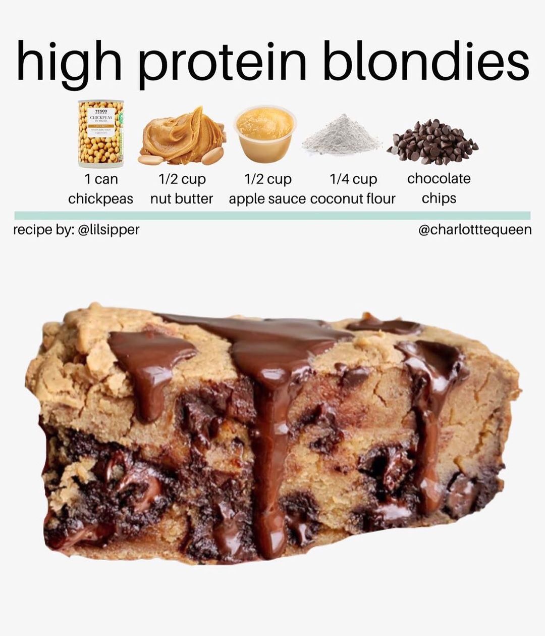 Healthy Vegan Chickpea Blondies with Chocolate Chips