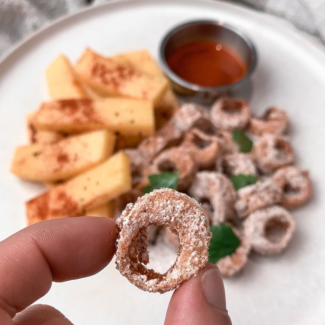 Homemade Vegan Calamari and Polenta Chips