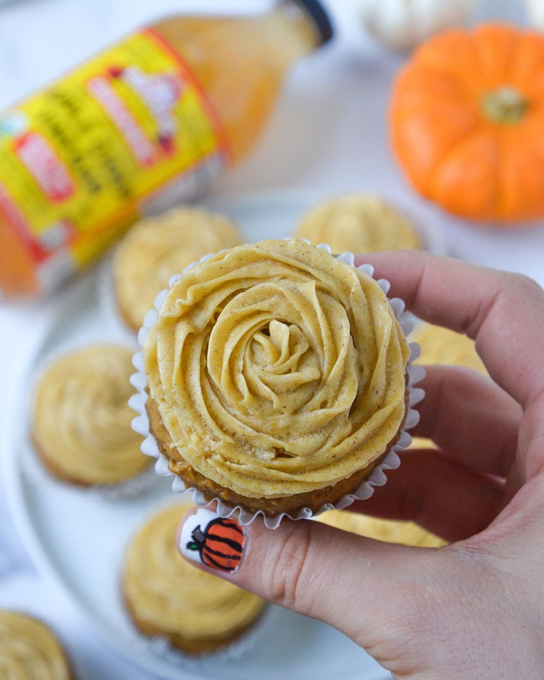 Pumpkin Spiced Cupcakes with Apple Cider Vinegar