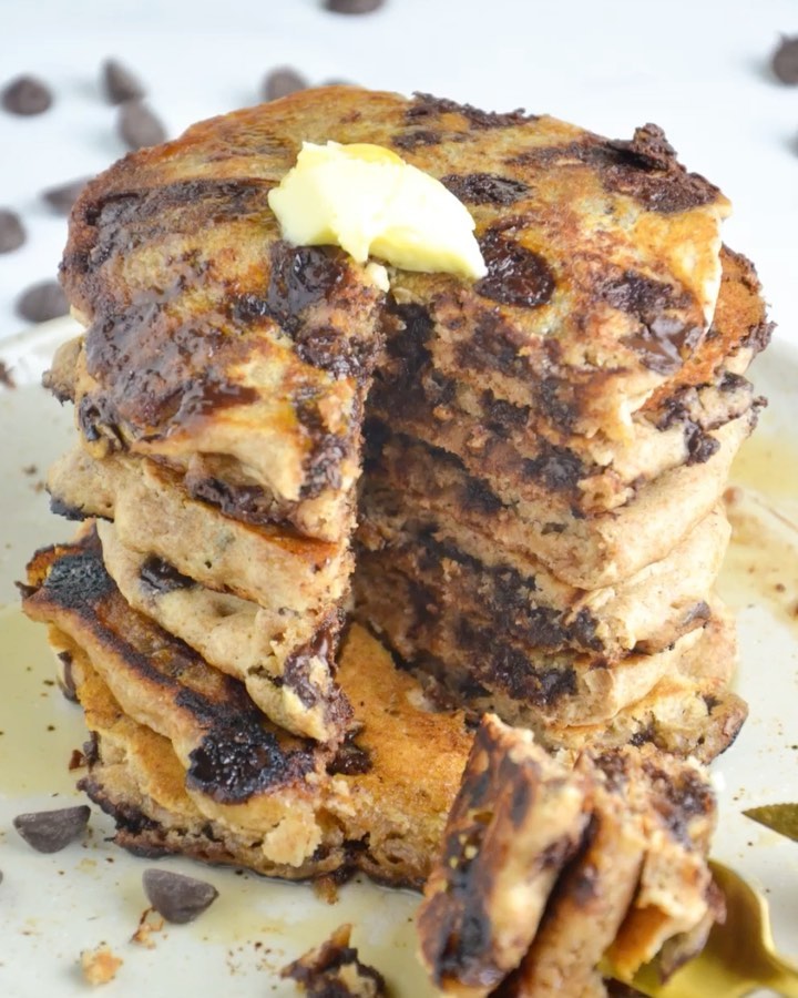 Vegan Chocolate Chip Pancakes