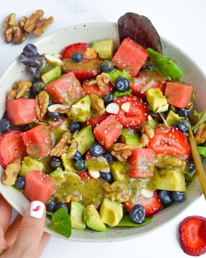 Fresh Strawberry and Watermelon Summer Salad