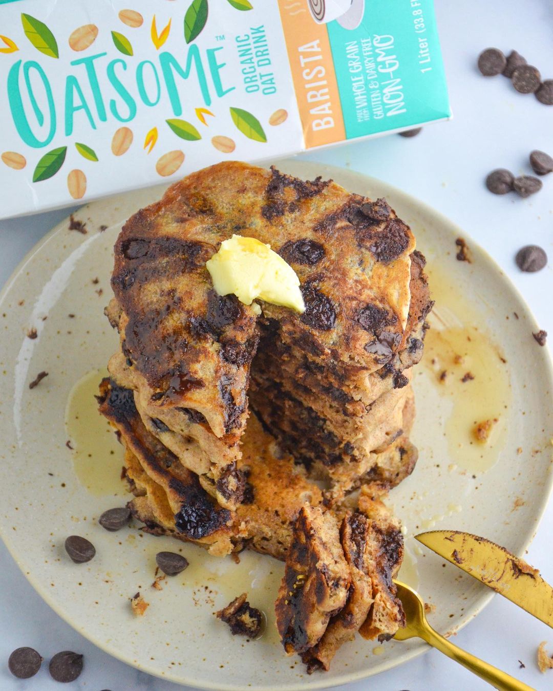 Vegan Chocolate Chip Pancakes