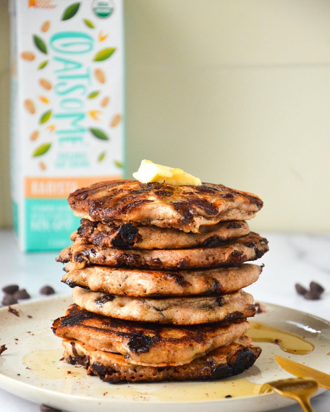 Vegan Chocolate Chip Pancakes