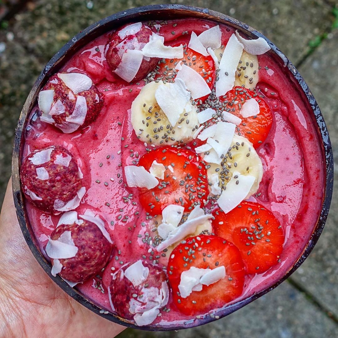 Strawberry Smoothie Bowl and Pink Bliss Balls