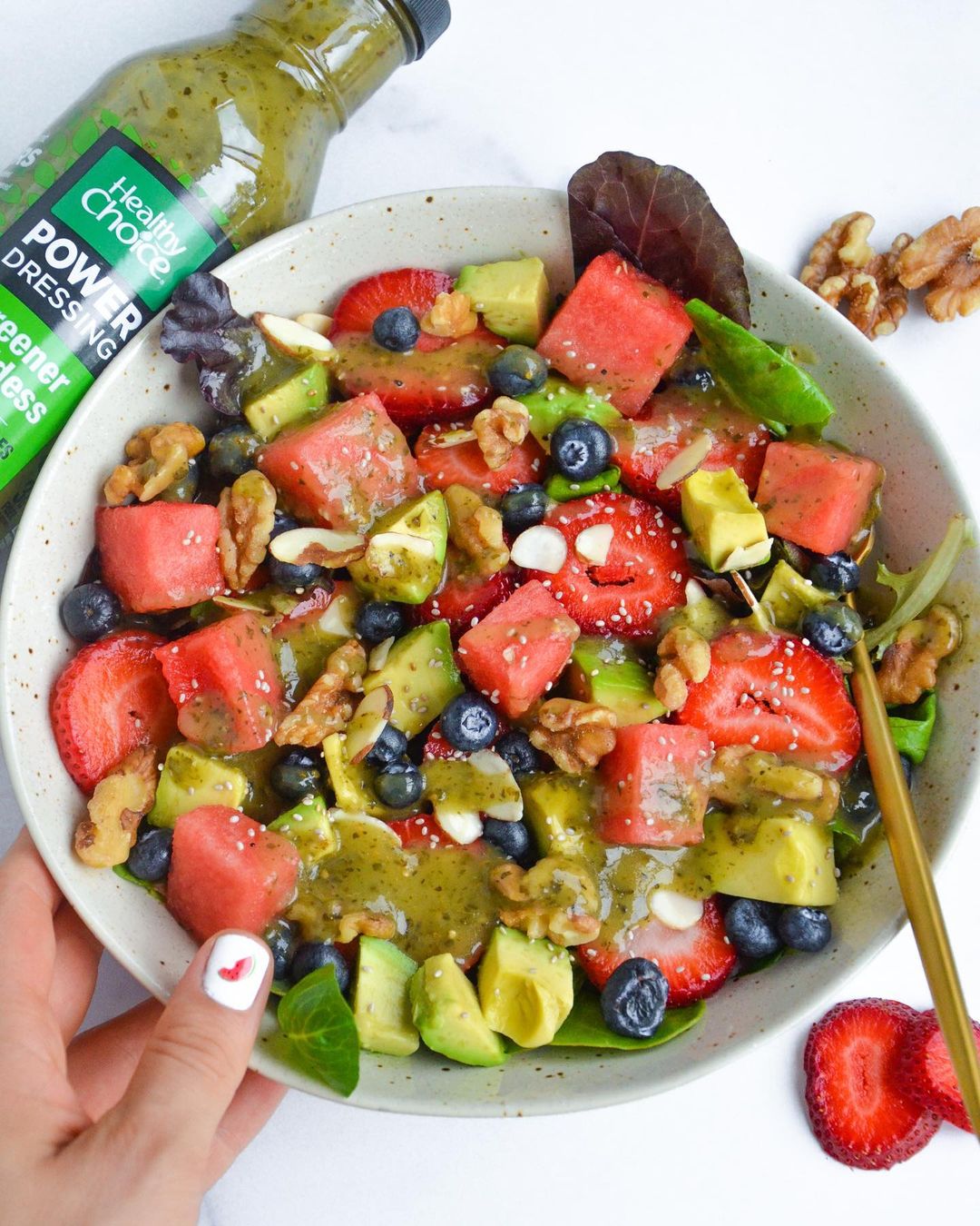 Strawberry Summer Salad with Fresh Fruits