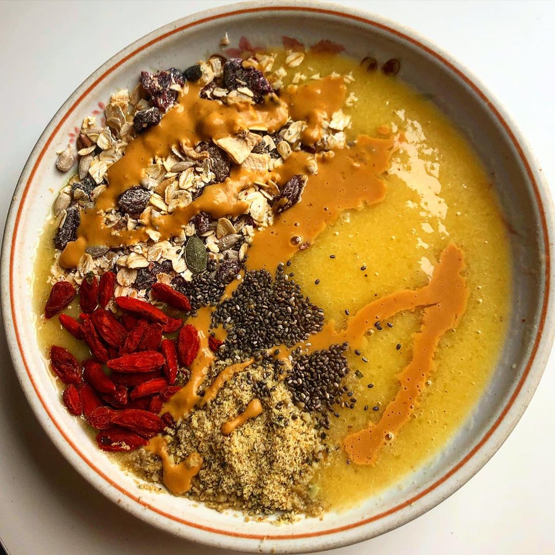 Mango and Banana Smoothie Bowl