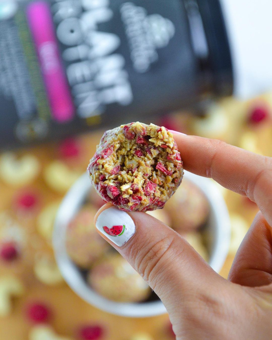 Vegan Gluten-Free Berry Protein Bites