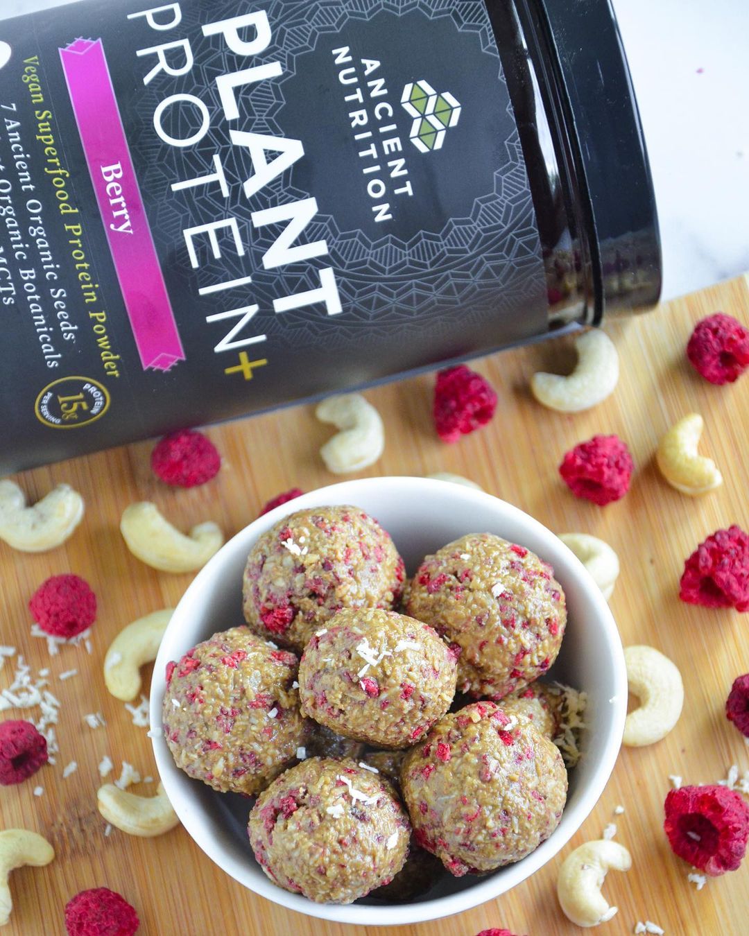 Vegan Gluten-Free Berry Protein Bites