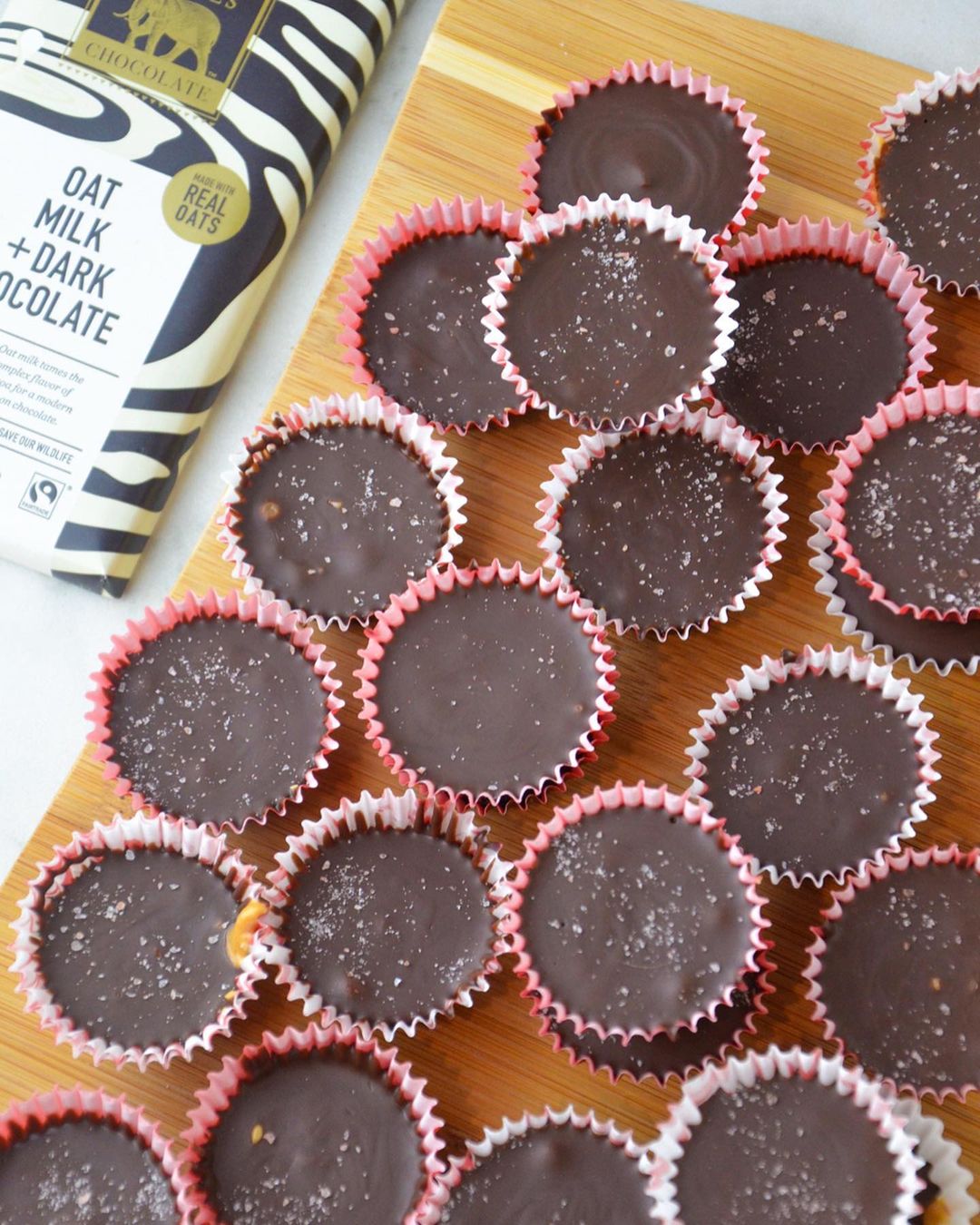 Vegan Peanut Butter Cups with Oat Milk Chocolate
