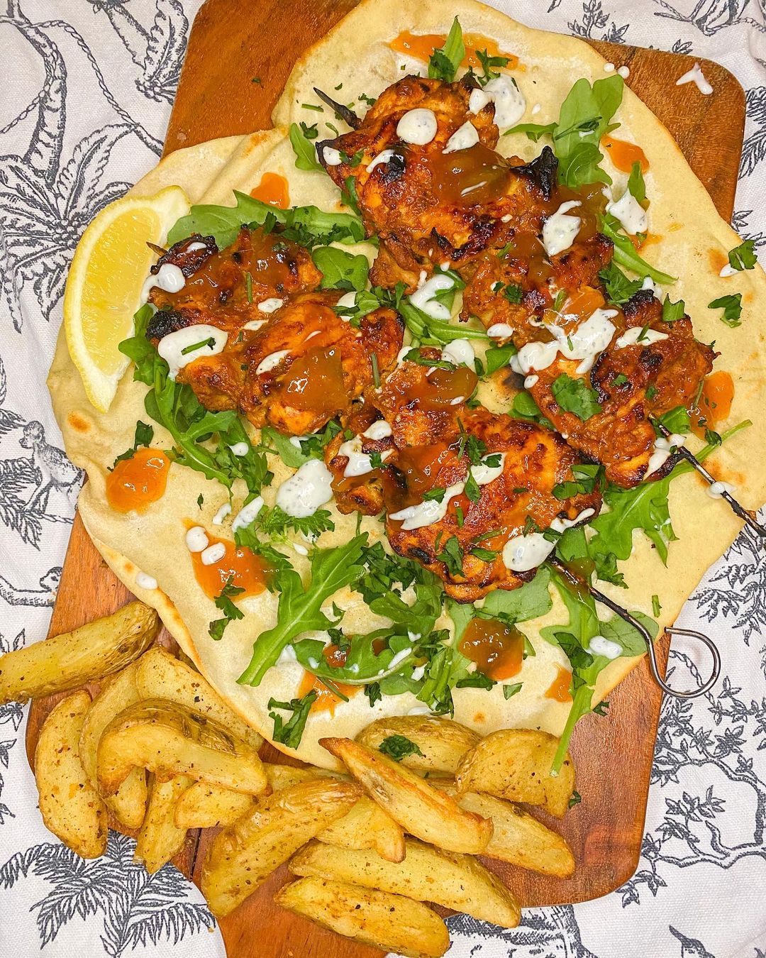 Grilled Chicken Tikka Flatbreads