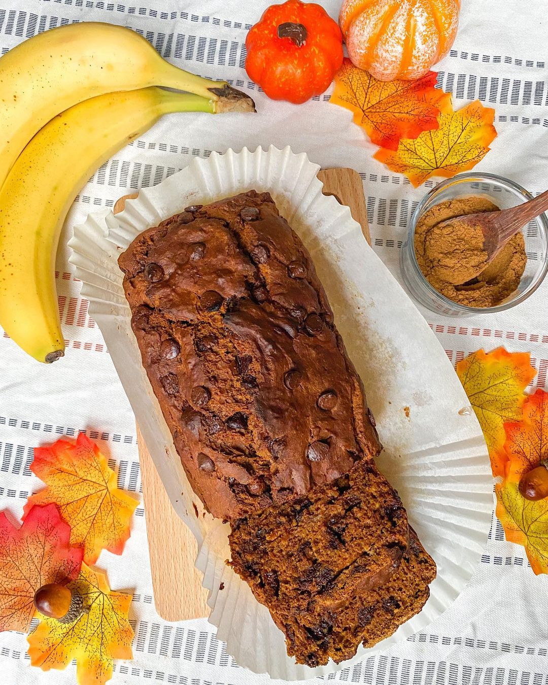 Pumpkin and Chocolate Chip Banana Bread