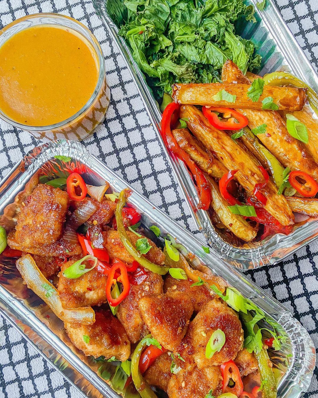Salt and Pepper Chicken with Chips